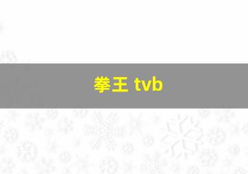 拳王 tvb